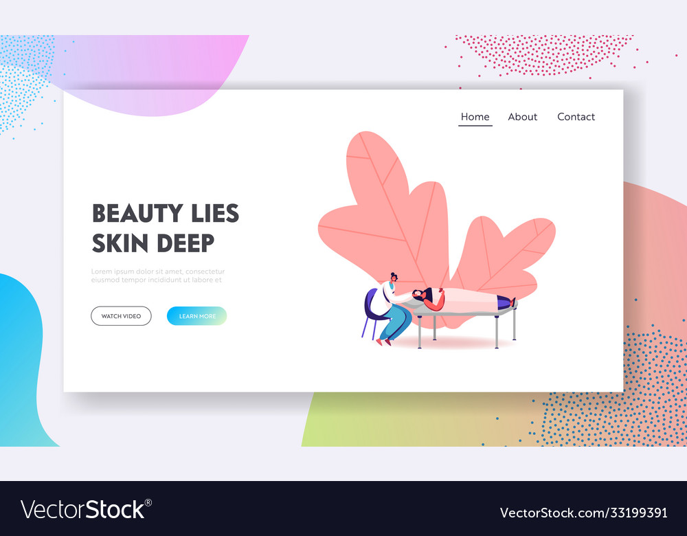 Cosmetology beauty or skincare landing page