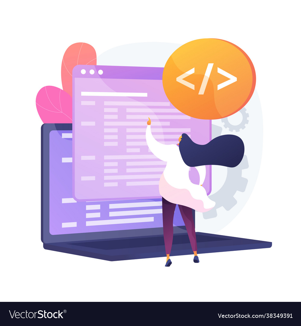 Custom style script concept metaphor vector image Custom style script concept metaphor