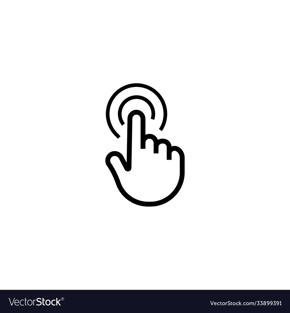 Click icon Royalty Free Vector Image - VectorStock