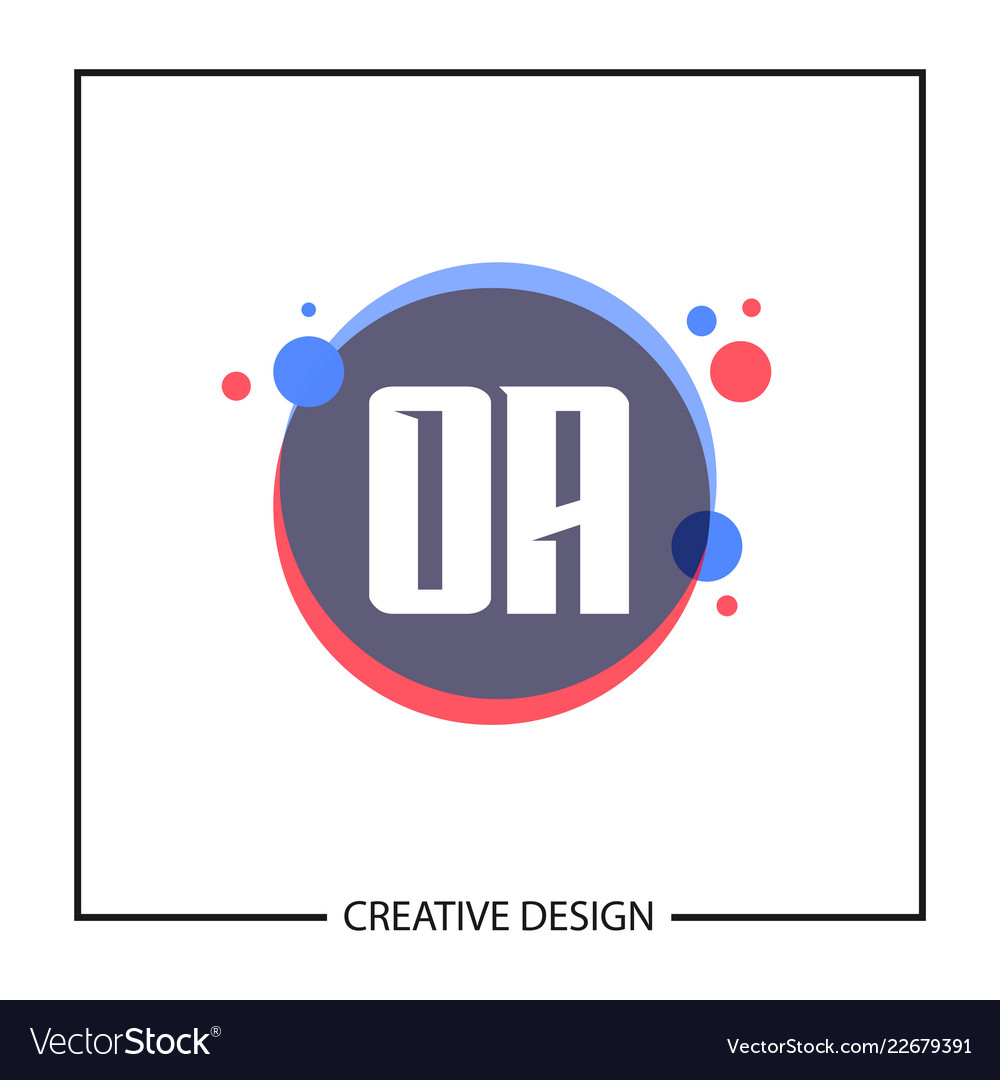 Initial letter oa logo template design