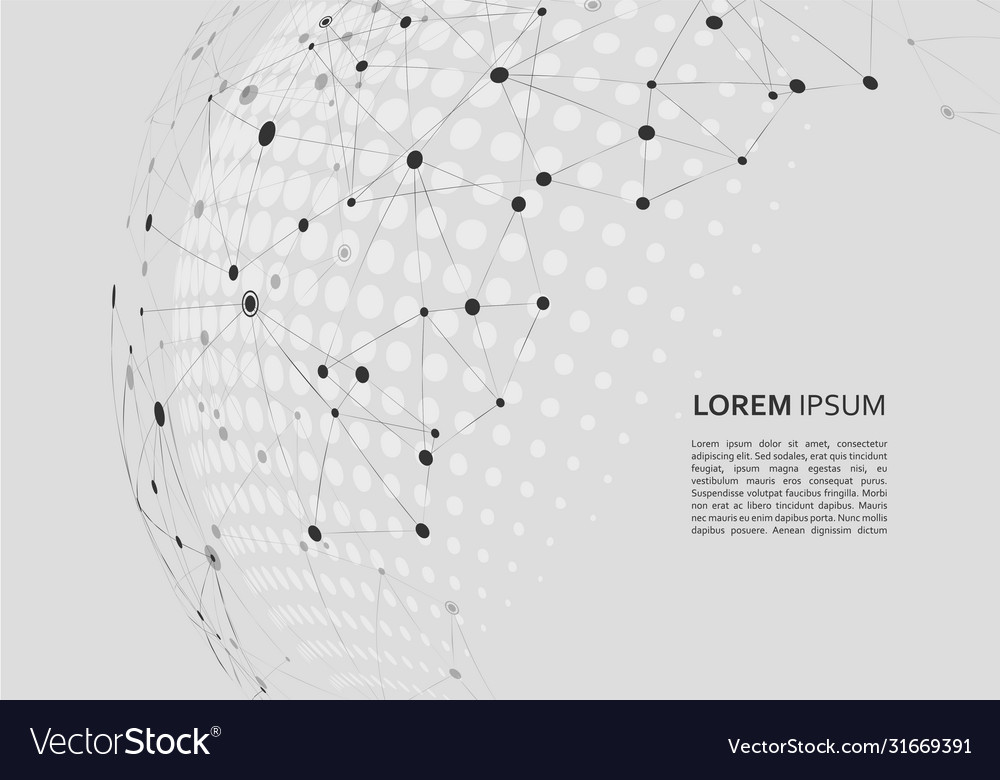 Network abstract background with connected vector image Network abstract background with connected