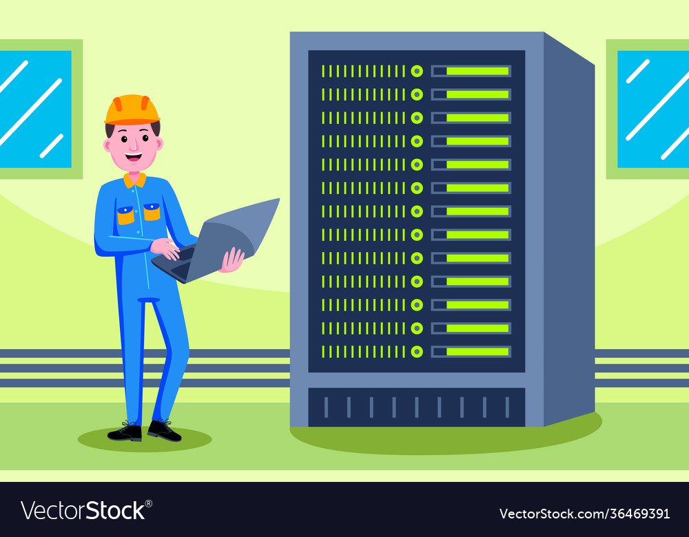 Network engineer profession Royalty Free Vector Image