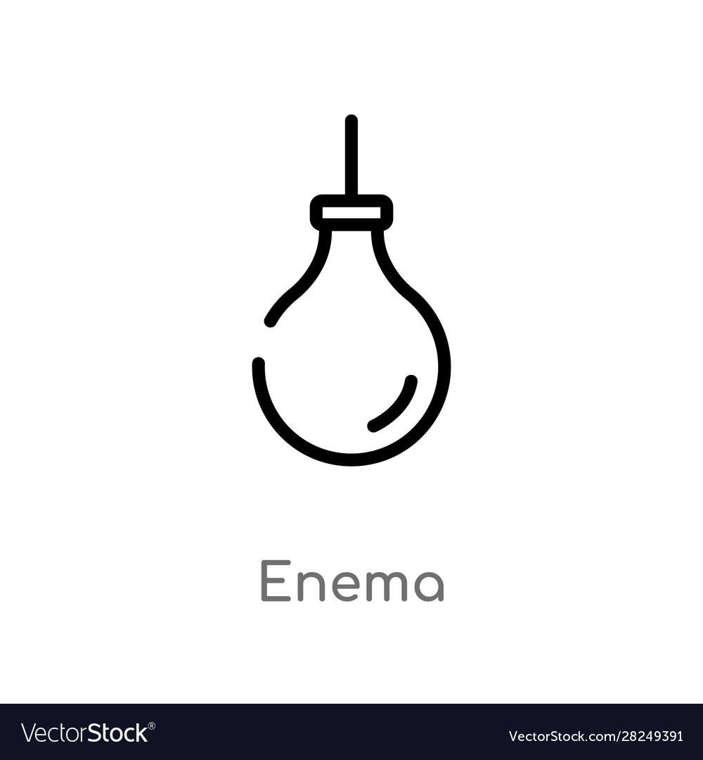 Outline enema icon isolated black simple line