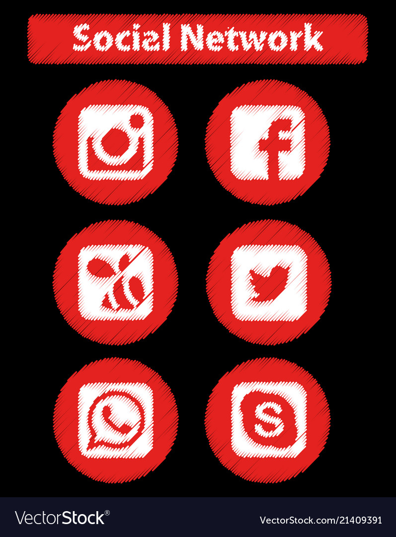 Social network icon web buttons