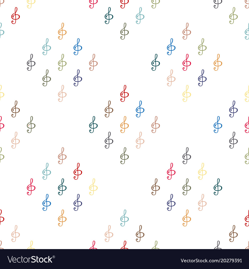 Treble clef seamless background