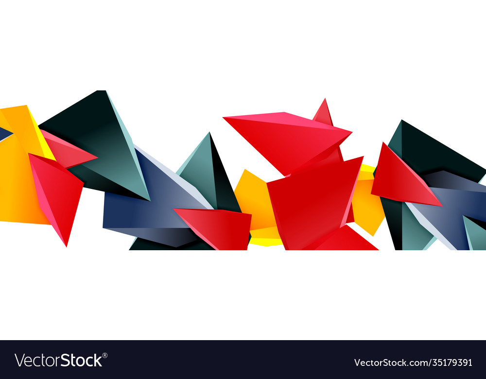 Triangle mosaic abstract background 3d triangular Vector Image Triangle mosaic abstract background 3d triangular