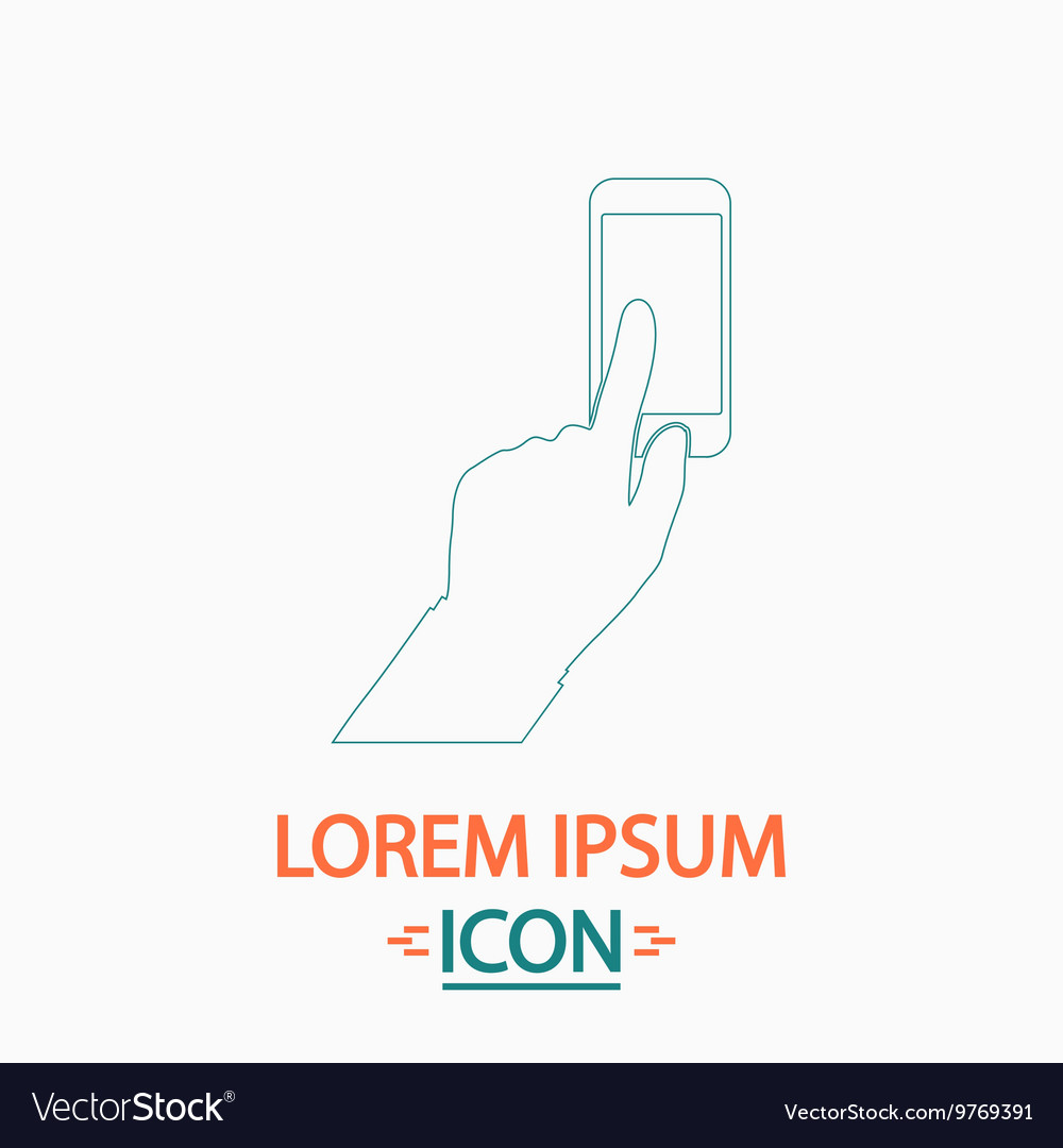 Use phone computer symbol