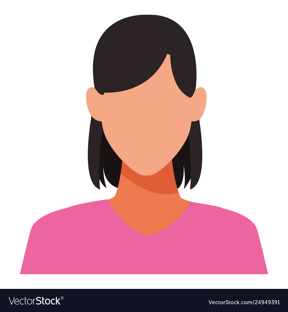 Woman portrait faceless Royalty Free Vector Image