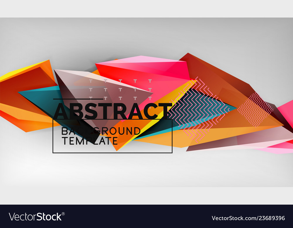 Abstract color triangles geometric background Vector Image Abstract color triangles geometric background