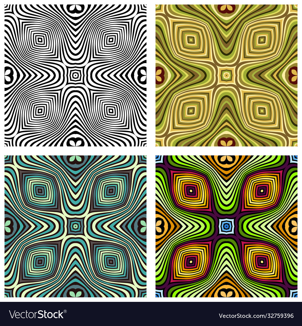Abstract ornamental patterns set vector image Abstract ornamental patterns set
