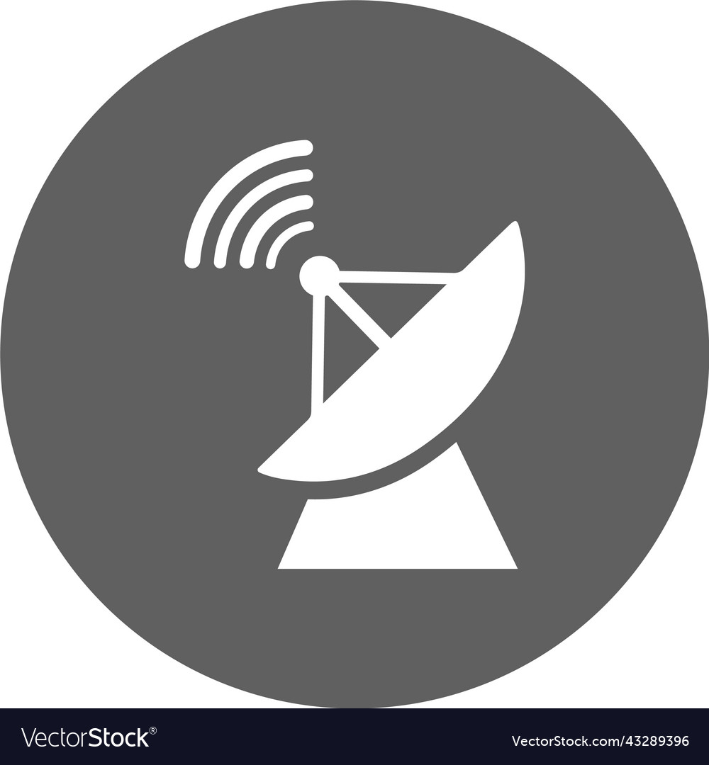 Antenna broadcast dish icon gray graphics