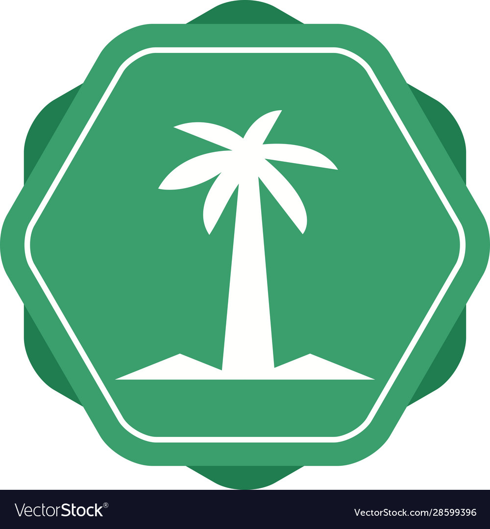 Beautiful coconut tree glyph icon