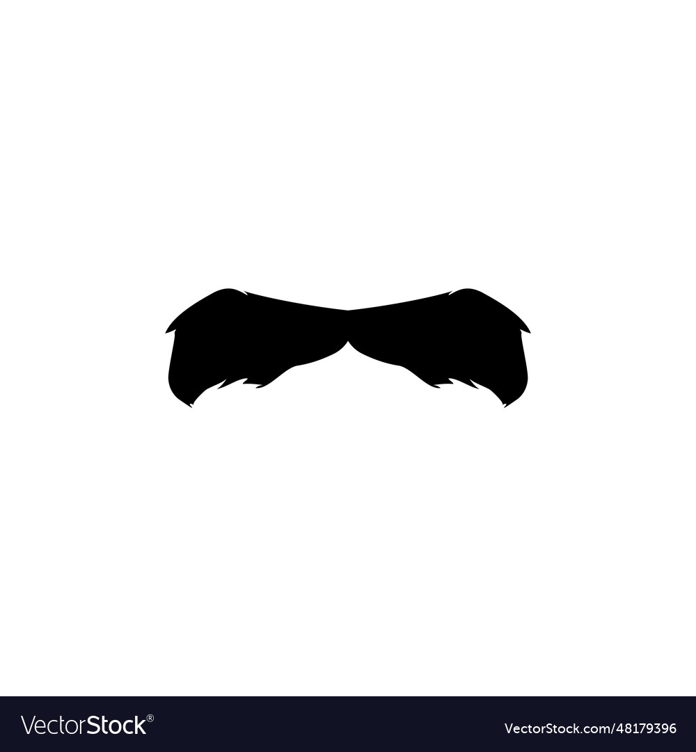 Schwarze Silhouette Schnurrbart Gesichtshaar Stil vector image Schwarze Silhouette Schnurrbart Gesichtshaar Stil