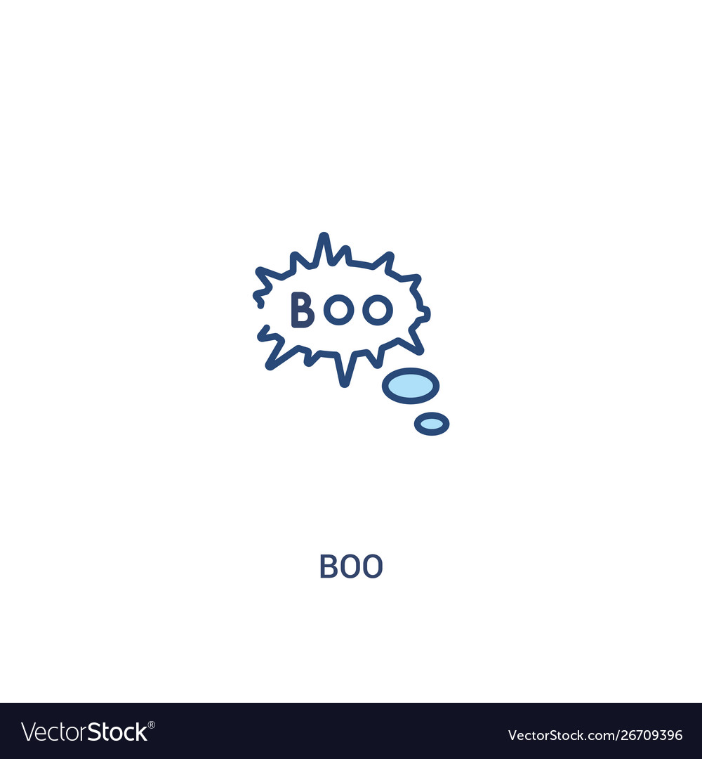 Boo concept 2 colored icon simple line element Vector Image Boo concept 2 colored icon simple line element
