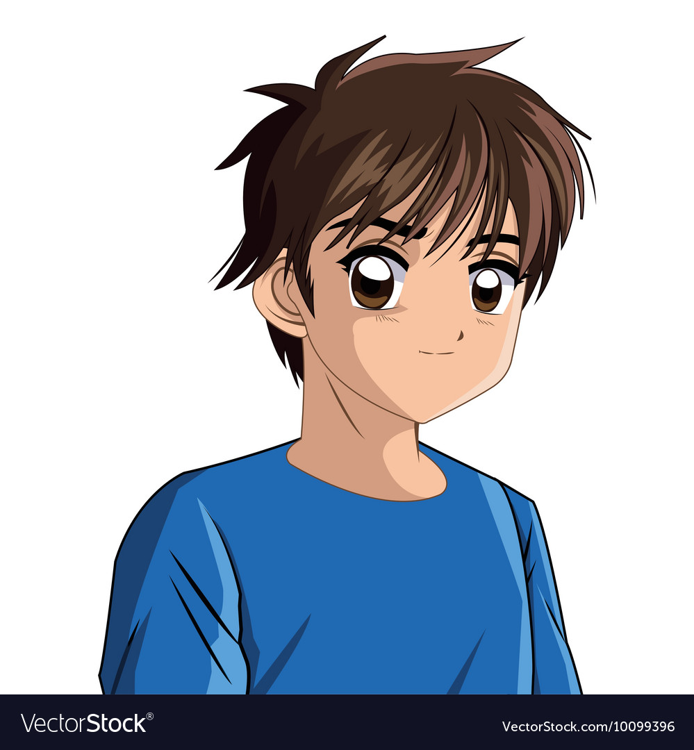 Anime boy or man cartoon icon