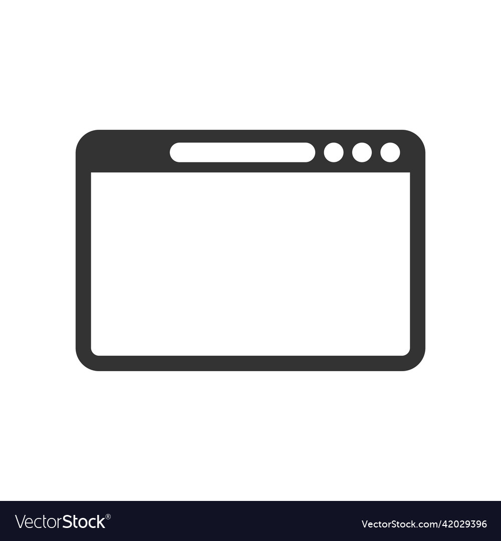 Browser window icon on white background