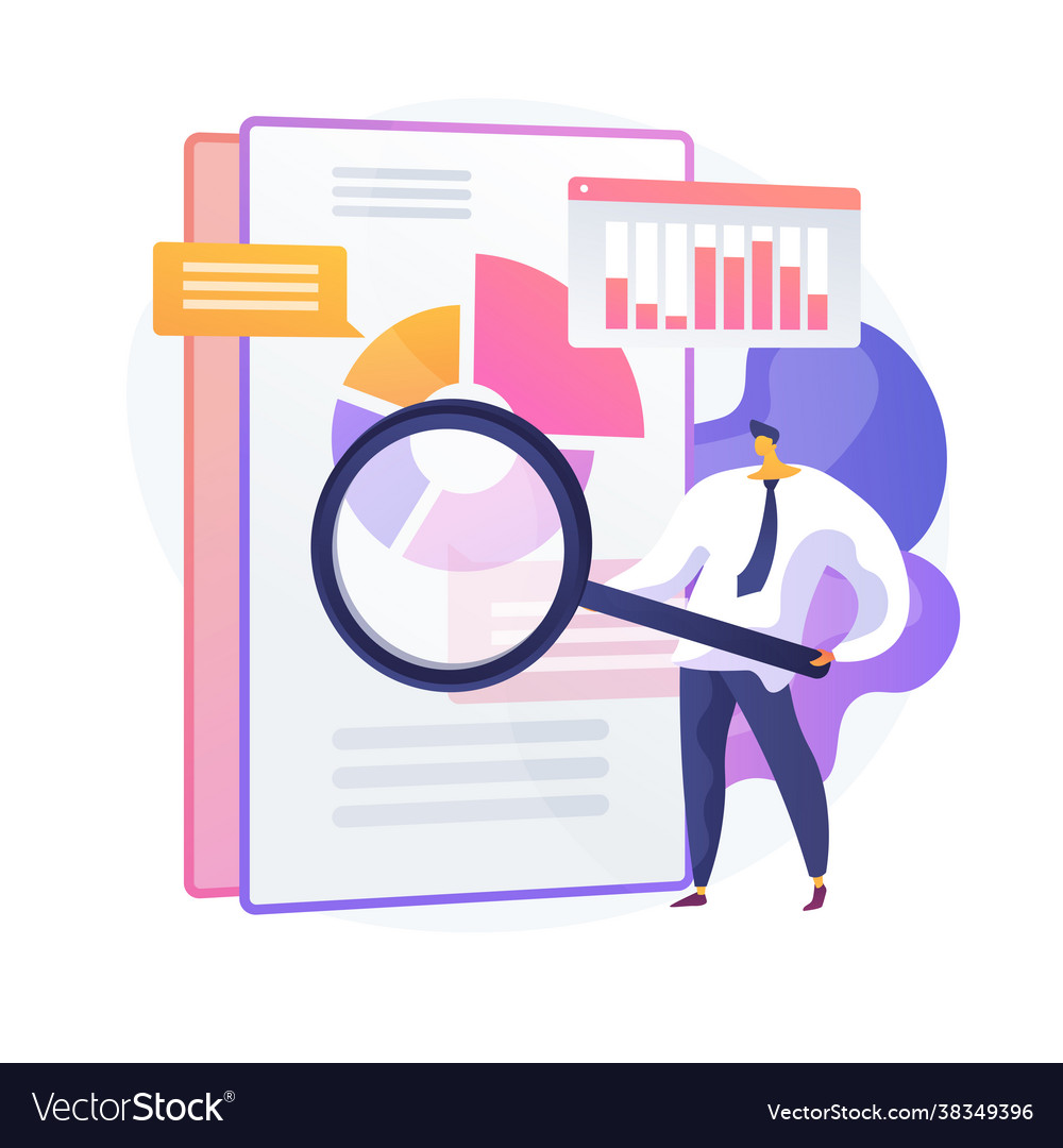 Business audit concept metaphor Royalty Free Vector Image