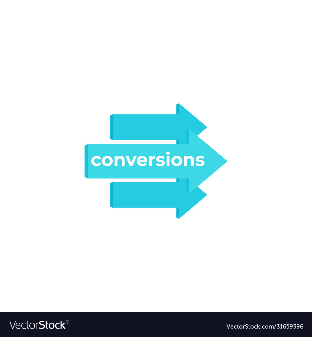 Conversions icon with arrows Royalty Free Vector Image
