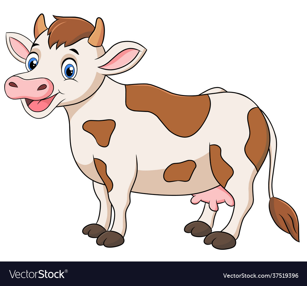 Cow cartoon Royalty Free Vector Image - VectorStock