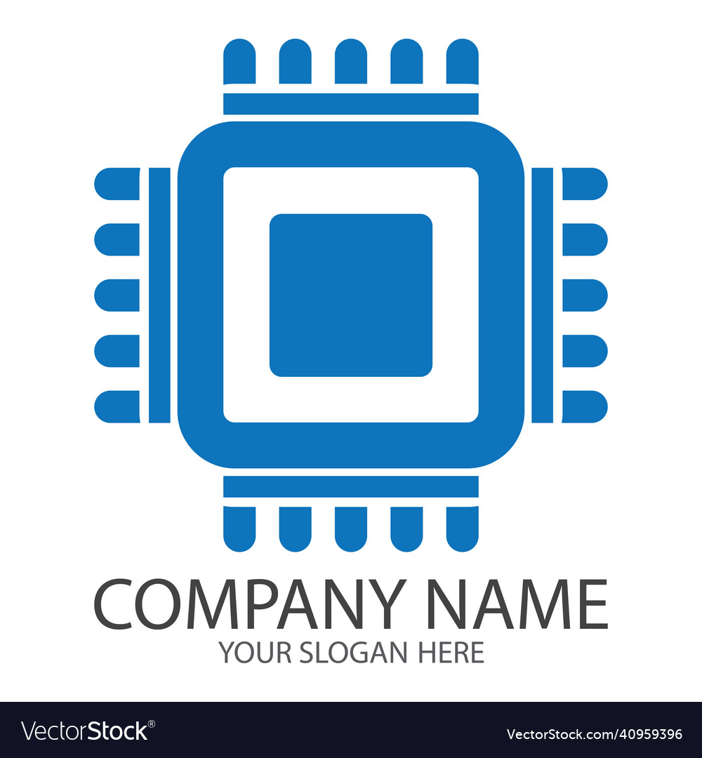 Cpu simple icon symbol template