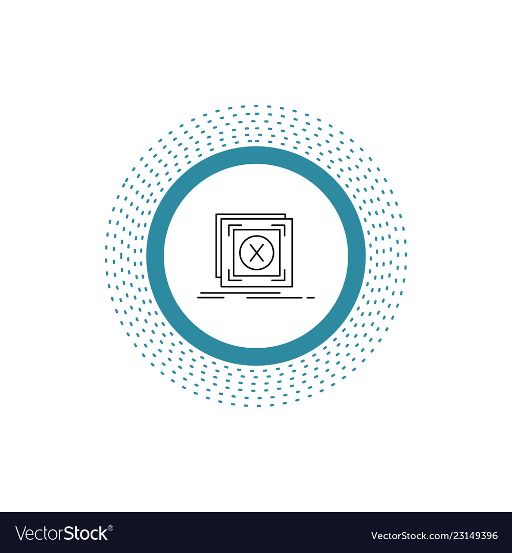 Error application message problem server line vector image Error application message problem server line