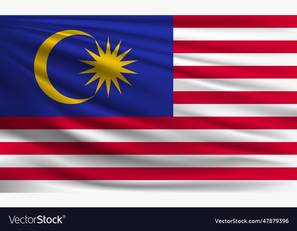 Flag of malaysia Royalty Free Vector Image - VectorStock