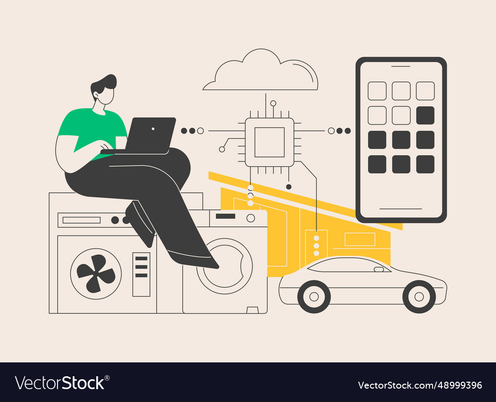 Iot development abstract concept vector image Iot development abstract concept