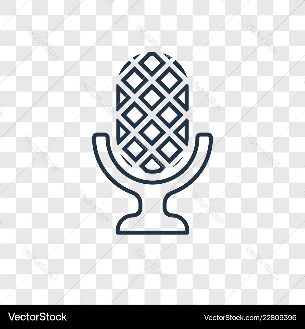 Microphone concept linear icon isolated Royalty Free Vector