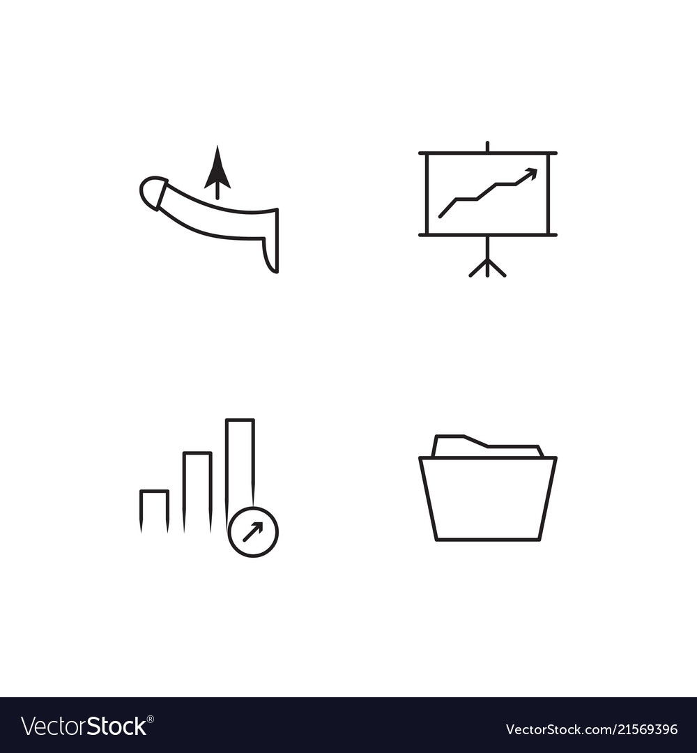 Office linear icons set simple outline