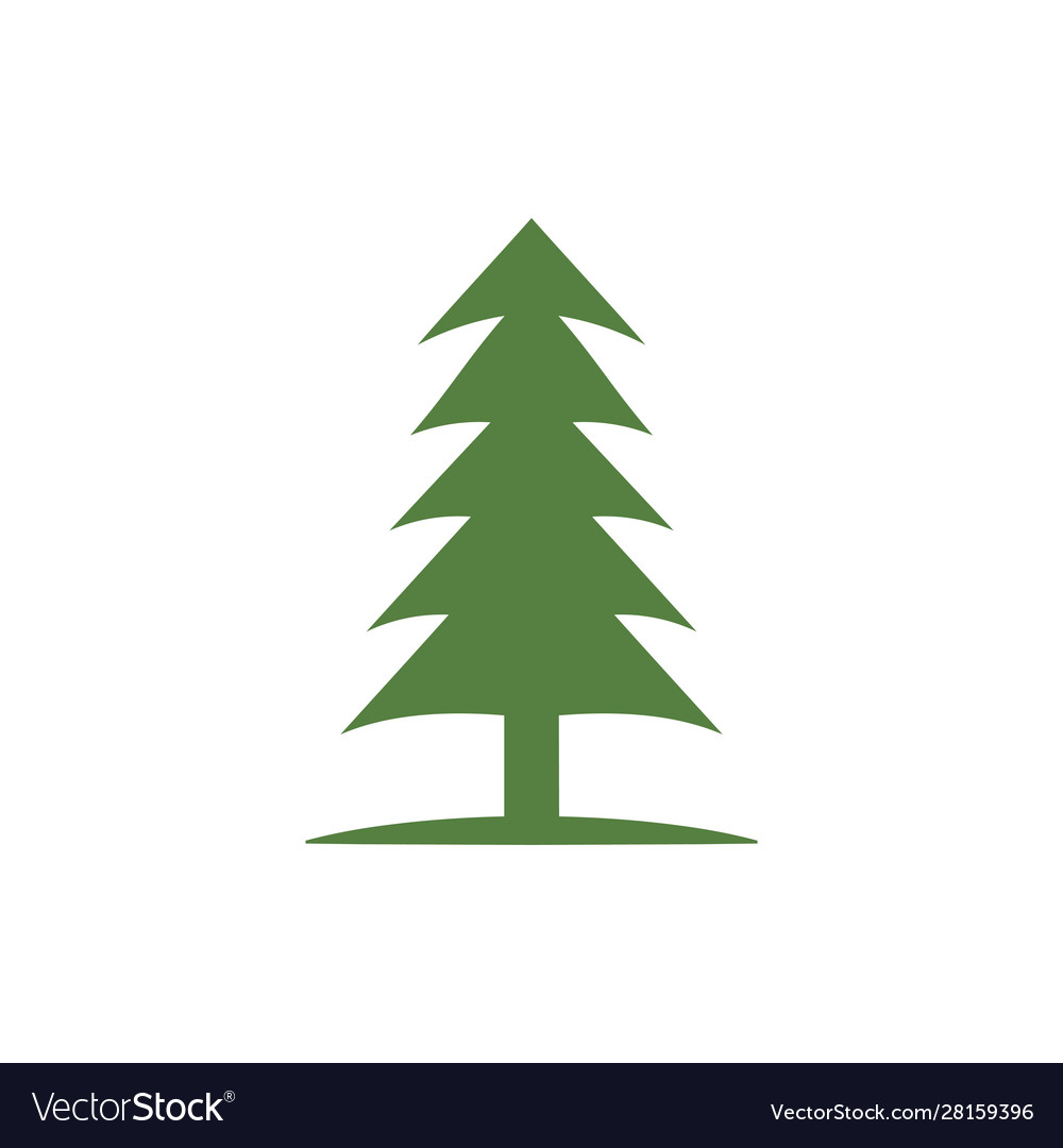 Pine tree icon design template isolated