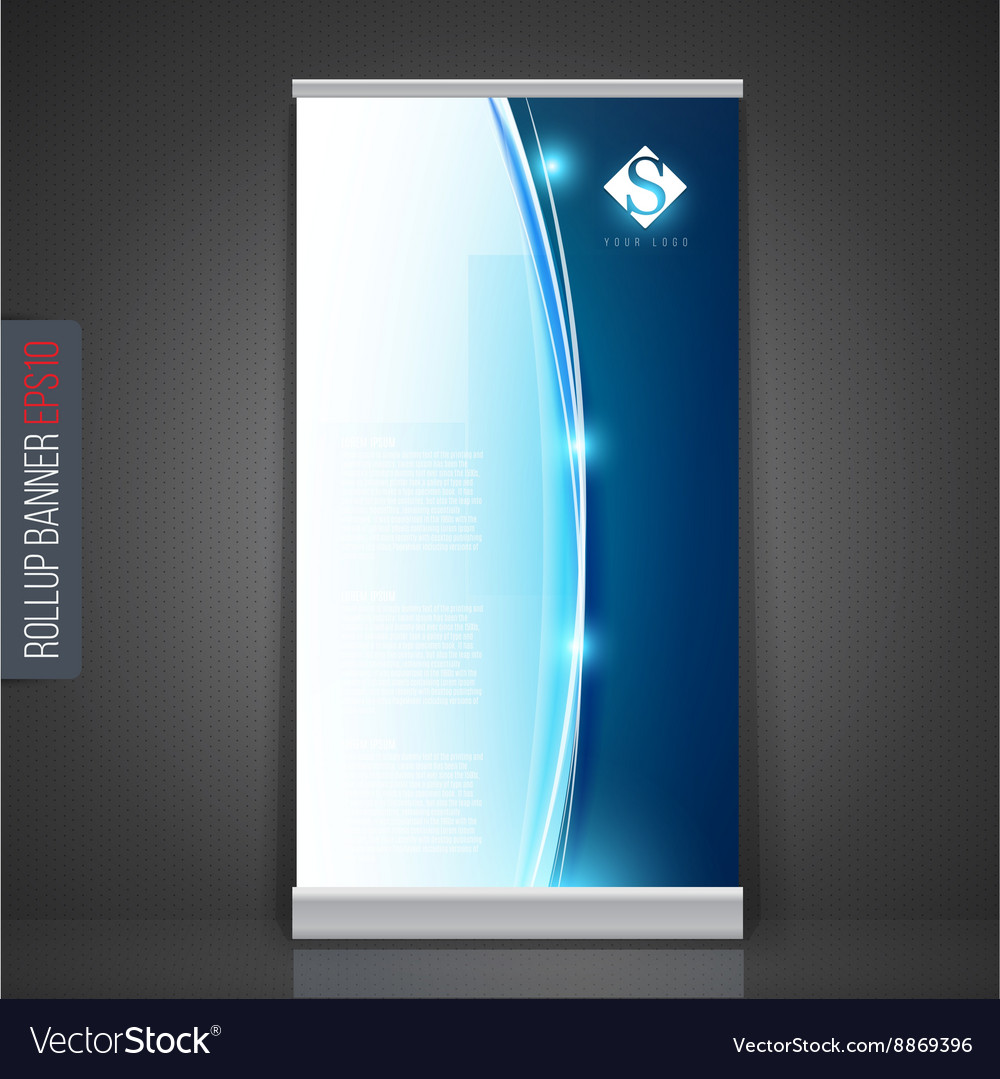 Roll up banner stand template abstract background