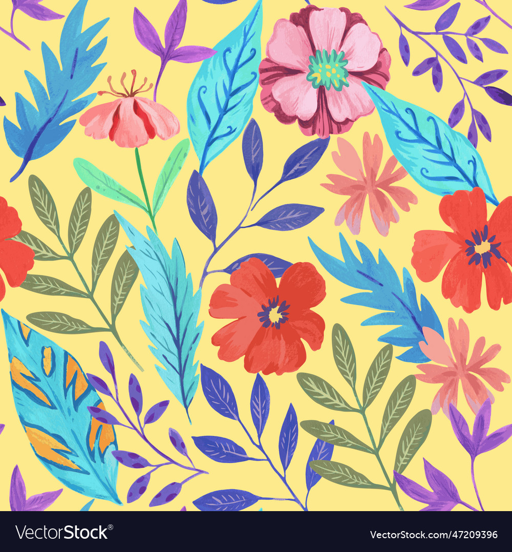 Seamless pattern with abstract red colorful