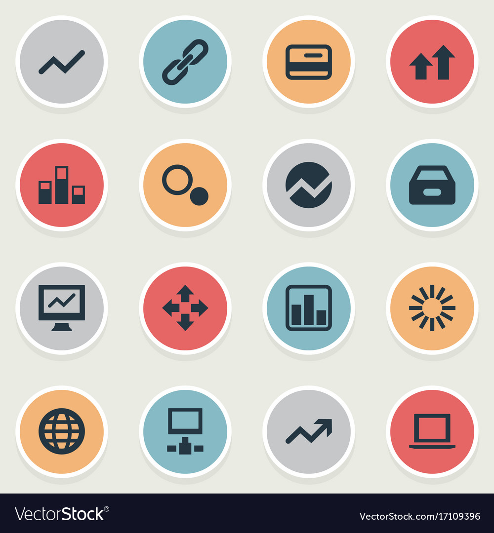 Set of simple analysis icons