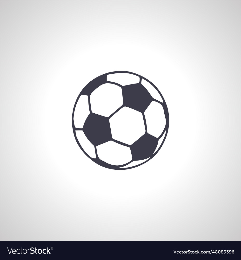 Soccer ball isolated icon icon Royalty Free Vector Image