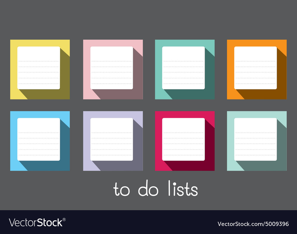 To do lists long shadow blank