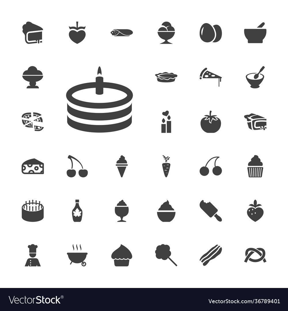 33 delicious icons Royalty Free Vector Image - VectorStock