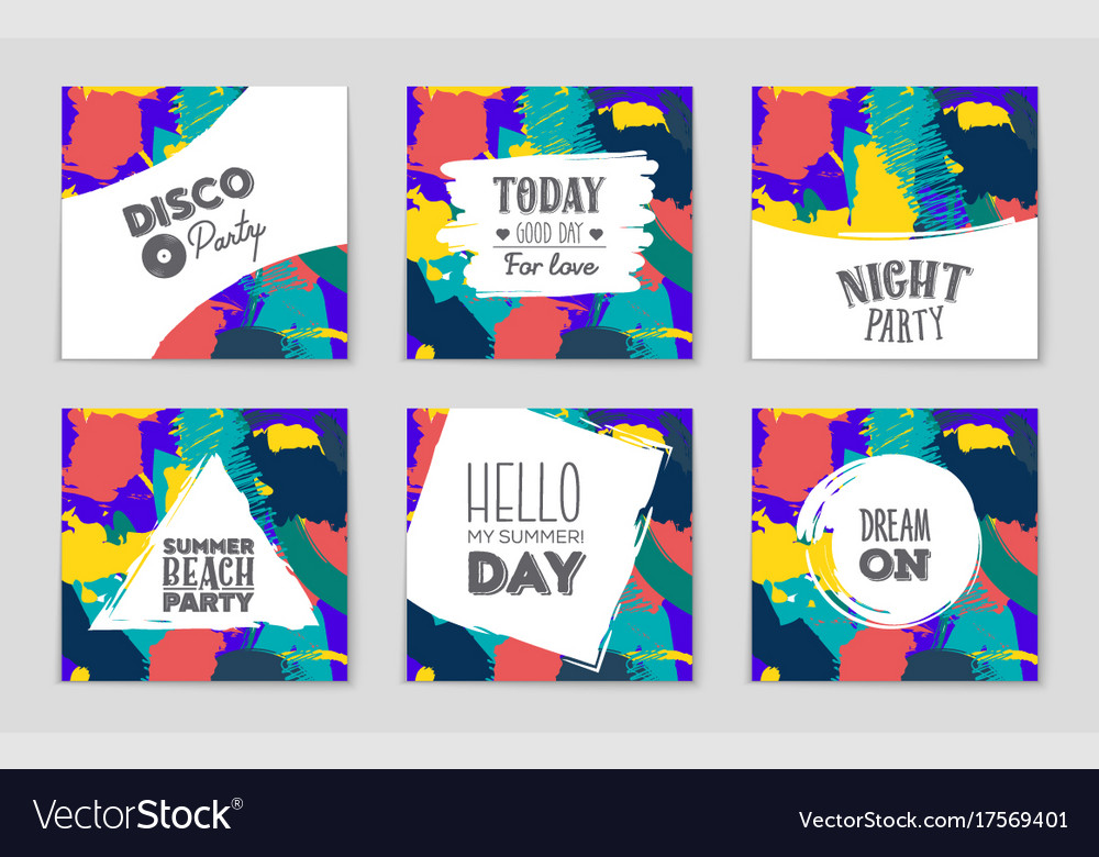 Abstract layout background set for art