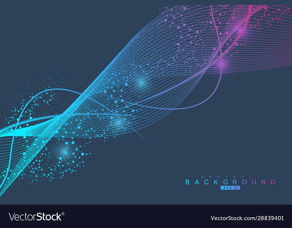Big data visualization background modern vector image Big data visualization background modern