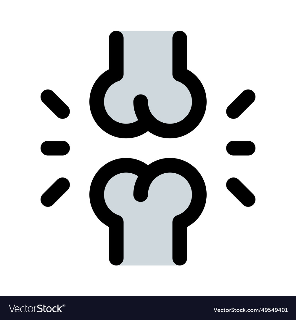 Broken bones from socket isolated on a white