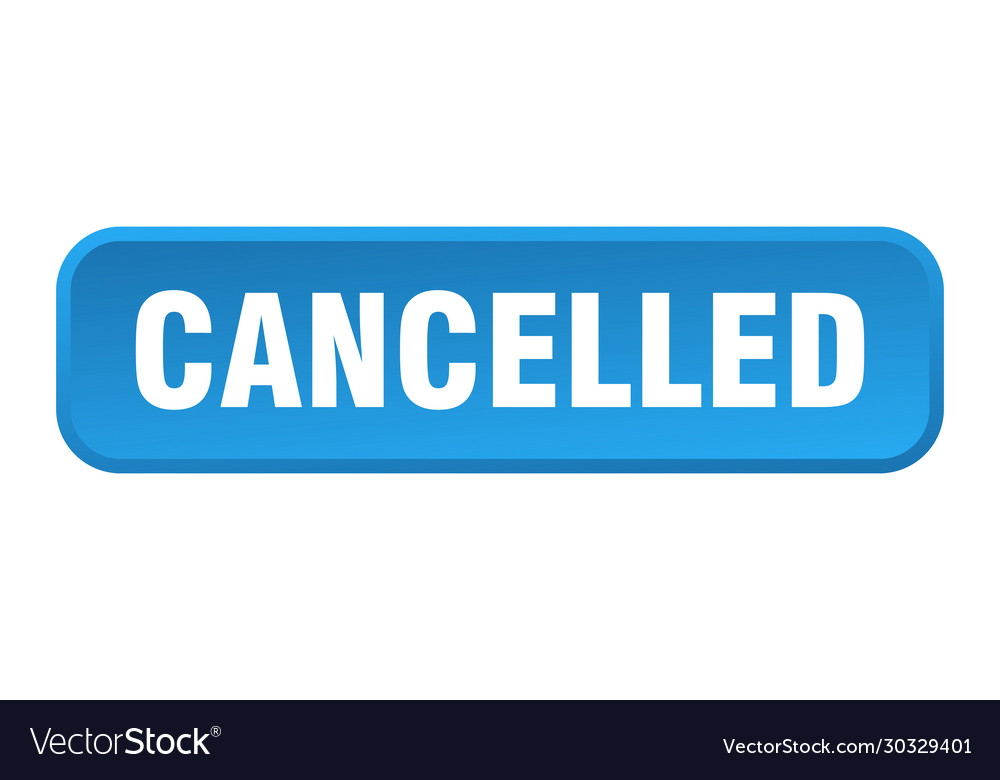 Cancelled button square 3d push