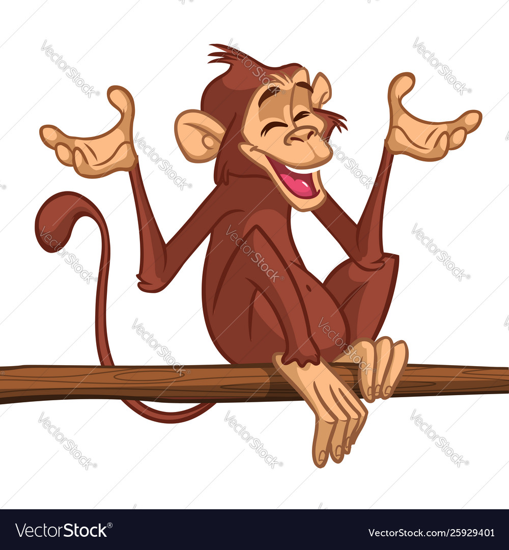 Cartoon monkey chimpanzee