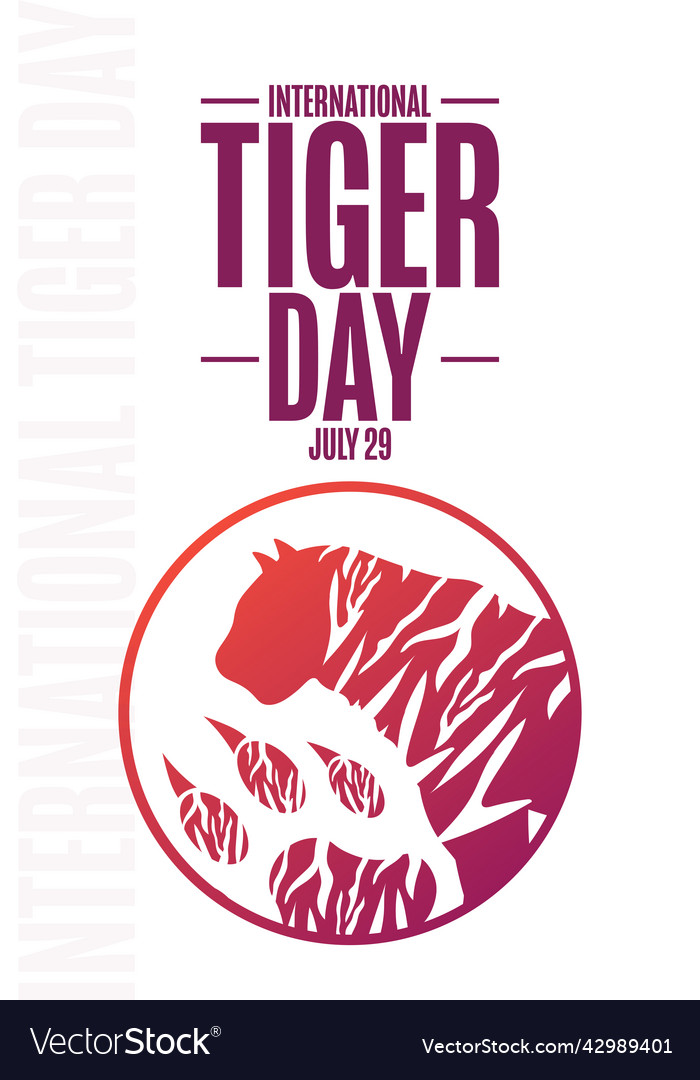 International tiger day july 29 holiday concept