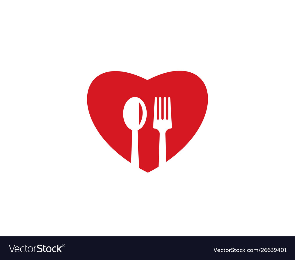 Love food logo Royalty Free Vector Image - VectorStock