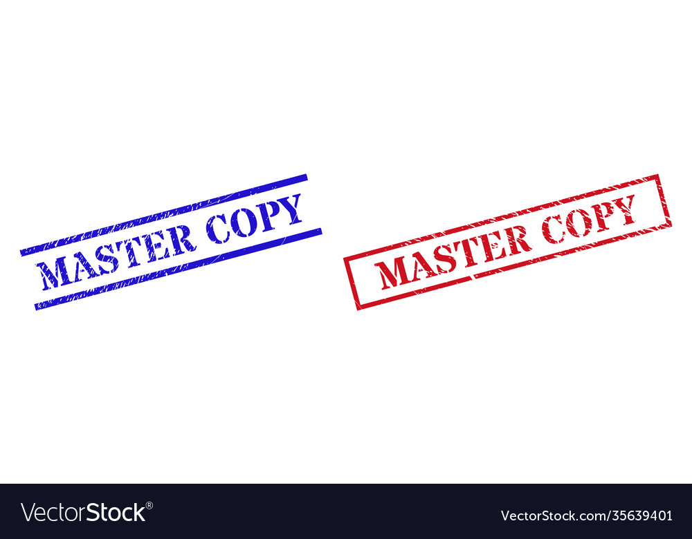 Master copy textured rubber stamp seals Royalty Free Vector
