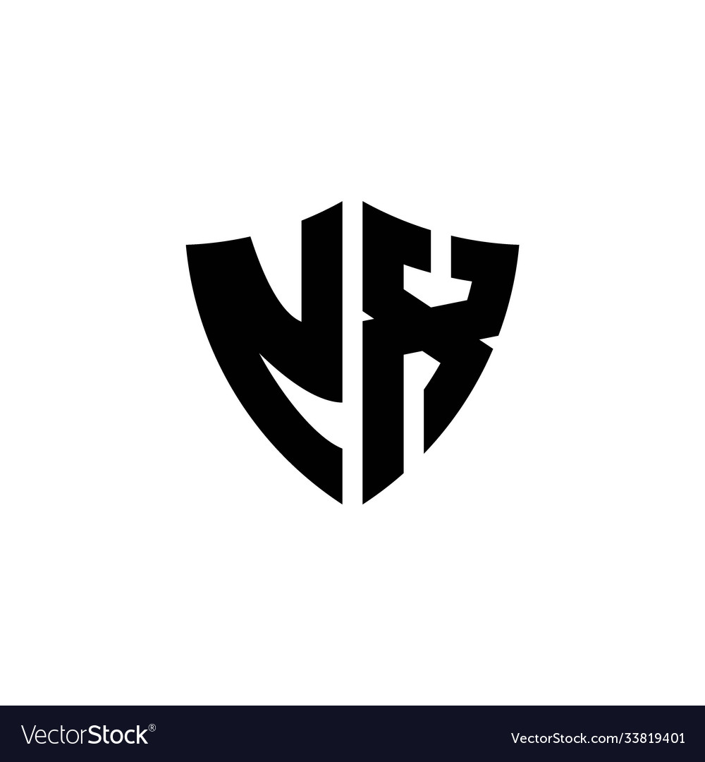 Nx monogram logo with shield shape design template Vector Image Nx monogram logo with shield shape design template