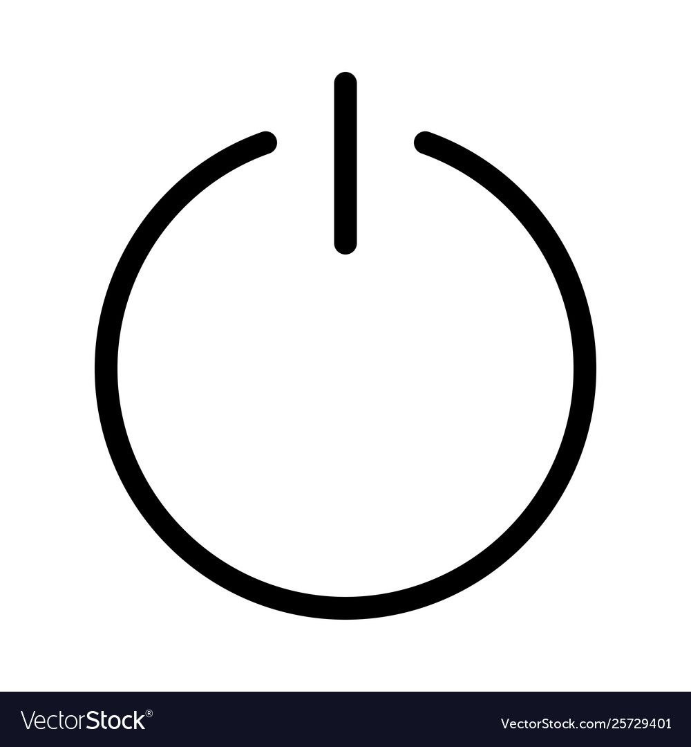 Power on off switch for electrical appliances Vector Image