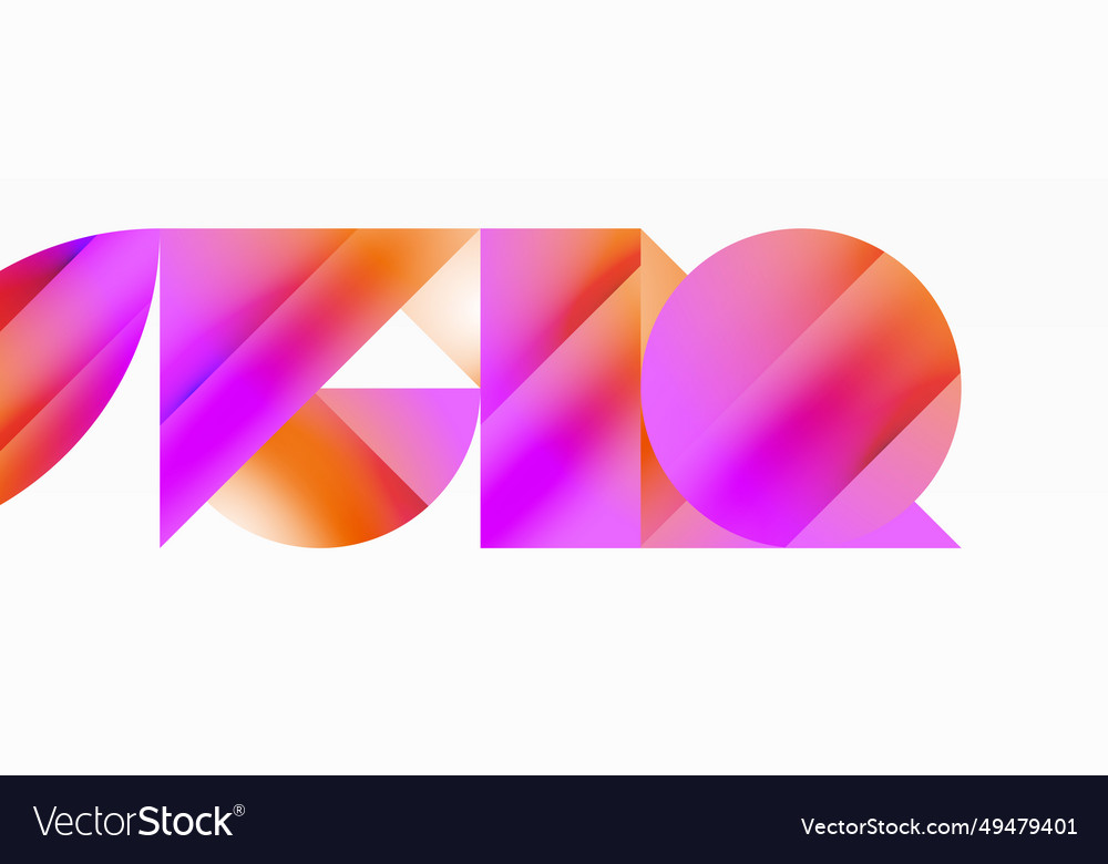 Serene gradient template circles and triangles vector image Serene gradient template circles and triangles