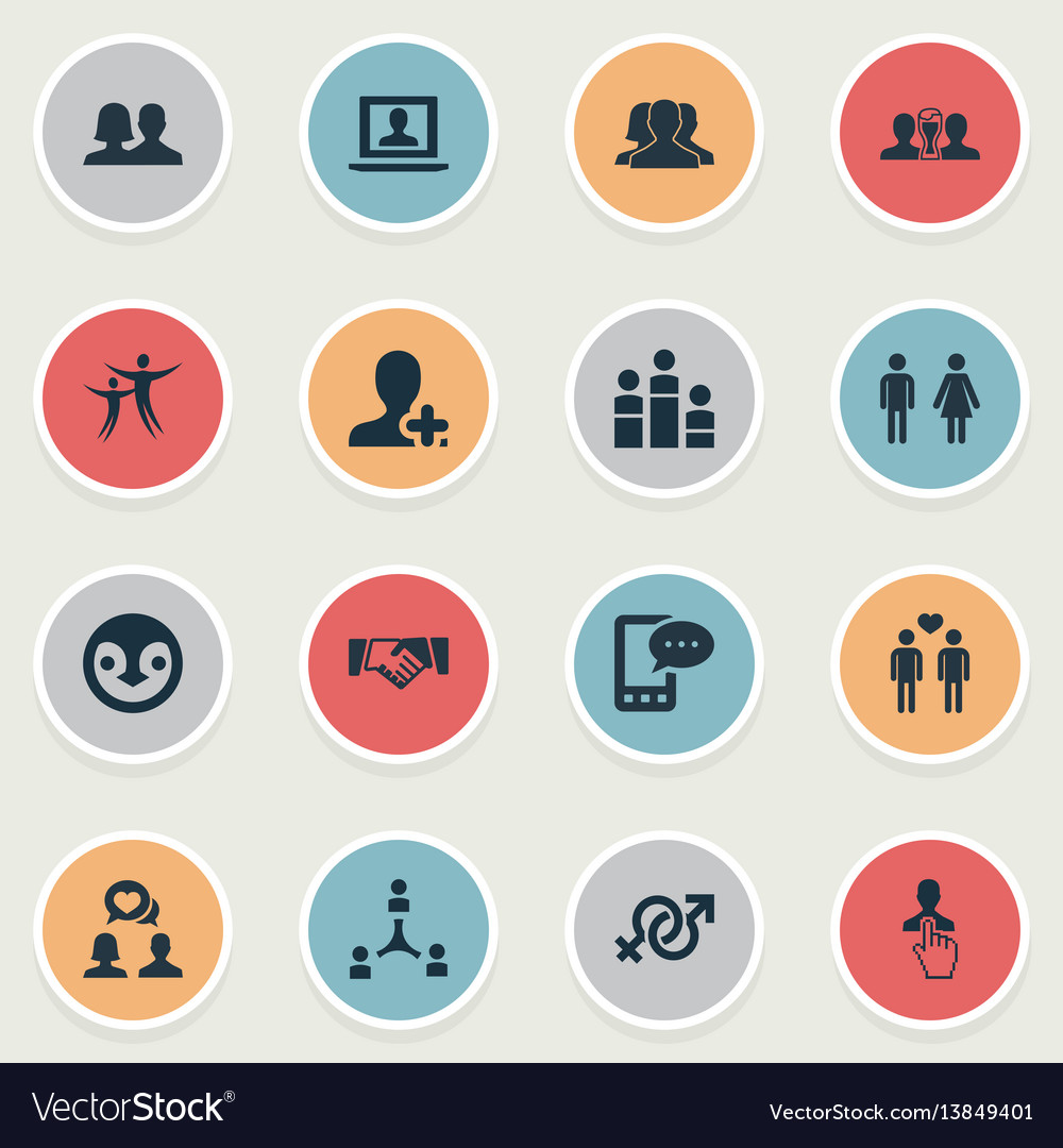 Set of simple icons element
