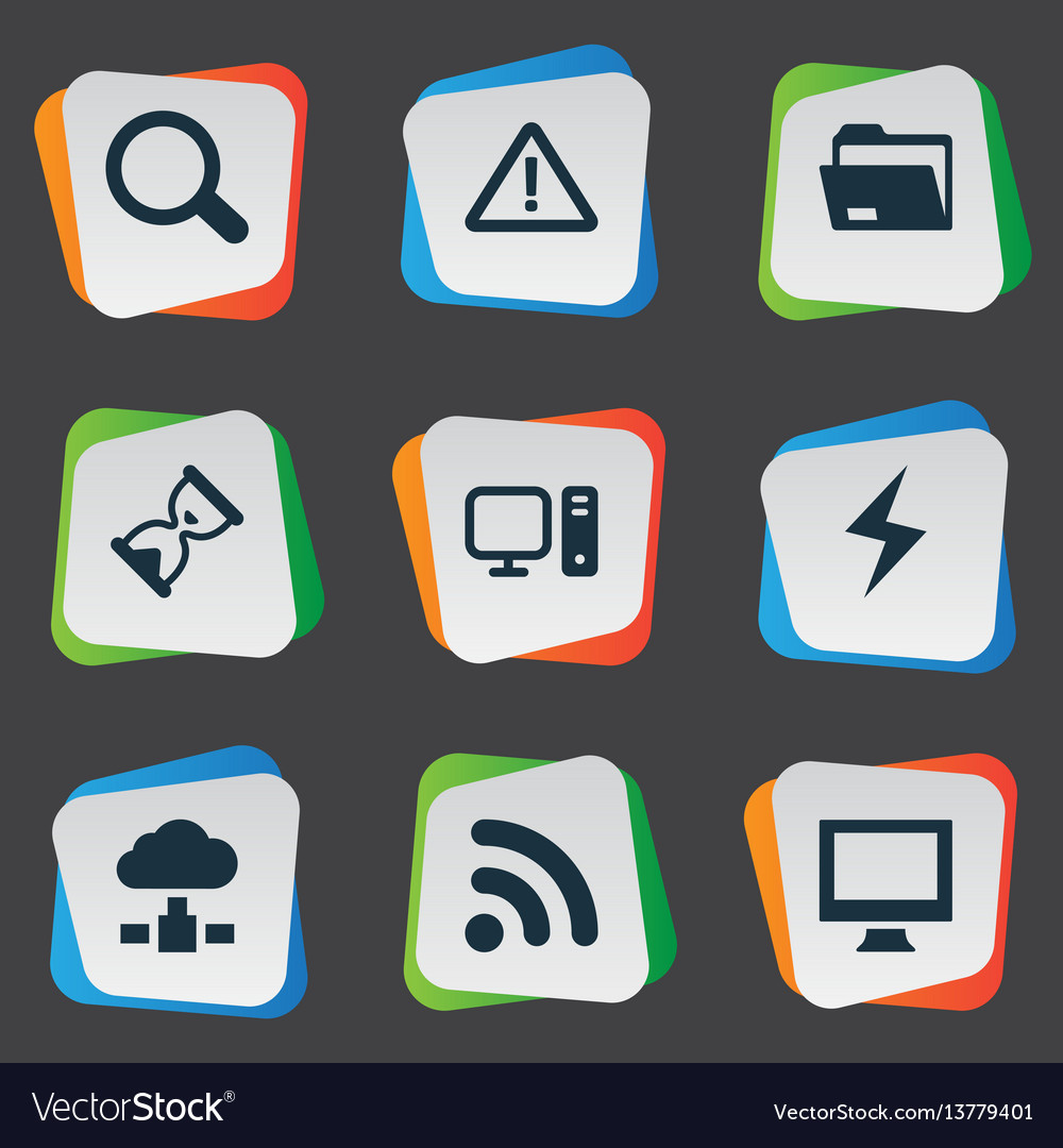 Set of simple notebook icons