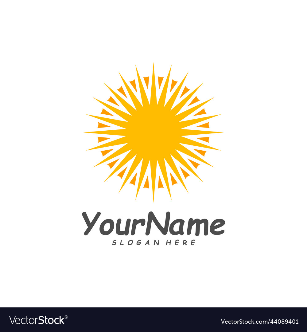 Sun logo design template creative